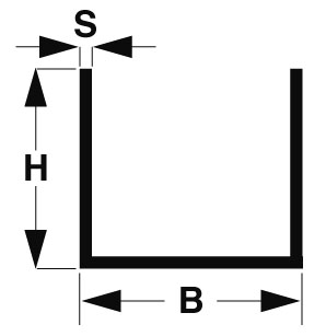 “U-ANGLE” WITH EQUAL FLANGES<br> AND UNEQUAL BASES