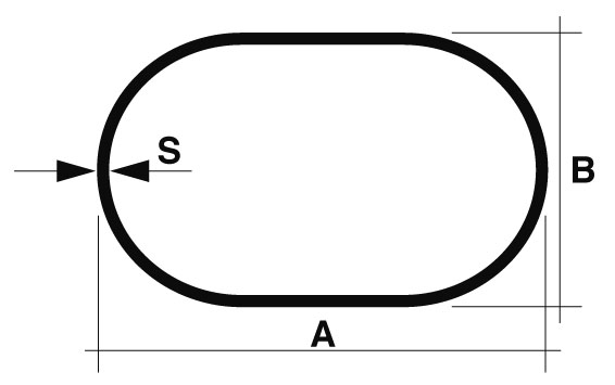 Oval forniture tube