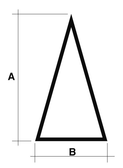 Welded triangular tube